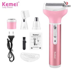 Kemei Km-6637 Rechargeable 4 in 1 woman shaver